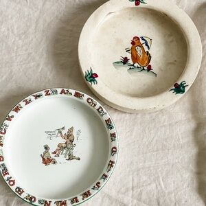 Antique child’s plate set